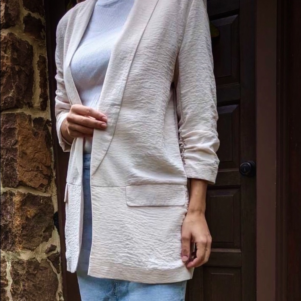 SINSAY Light Pink Open Front Blazer